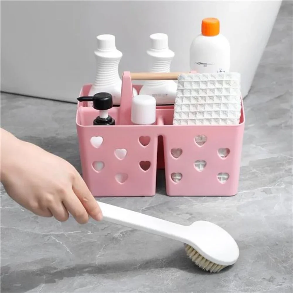 Portable Shower Caddy Plastic Shower Basket Organizer Divided Bathroom